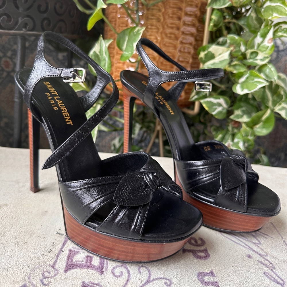 Saint Laurent Platform Heels - Black & Brown